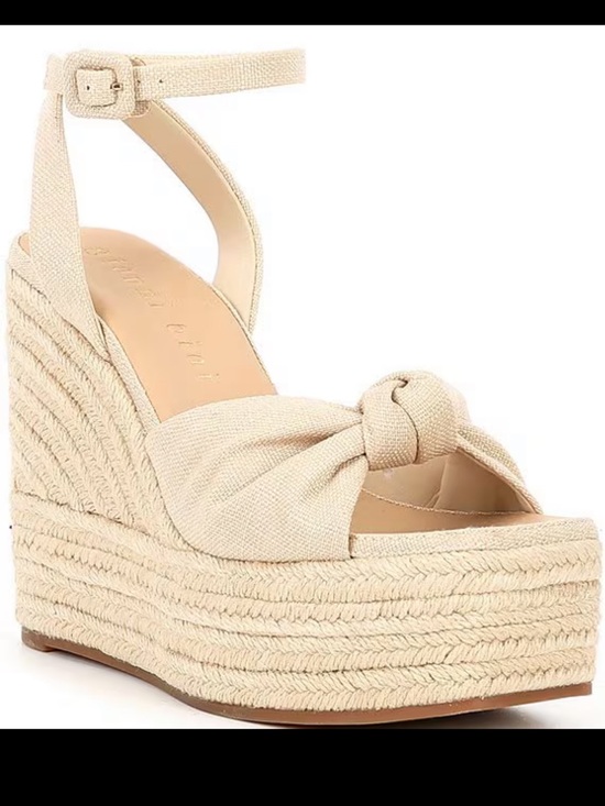 Gianni Bini Shoes - Gianni Bini Knot Woven Platform Wedge Sandals.
-Size 8